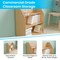 Emma and Oliver Kid's Bookshelf or Toy Storage Shelf for Bedroom or Playroom in Wood Finish with Safe, Kid-Friendly Curved Edges
